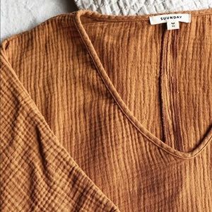 Shop Suunday Meerkat (mustard) Dolman Blouse